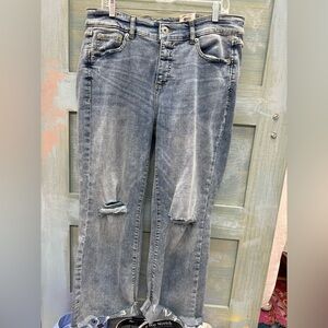 INCDENIM high rise straight jeans